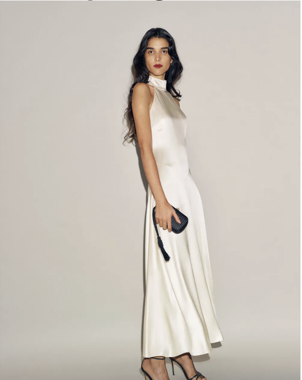 Reformation Katelyn Silk Dress Ivory - Size 10